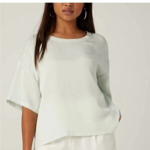 Lita By Ciara 100% Silk Top Sprout Green Size XS NWT- MSRP $198